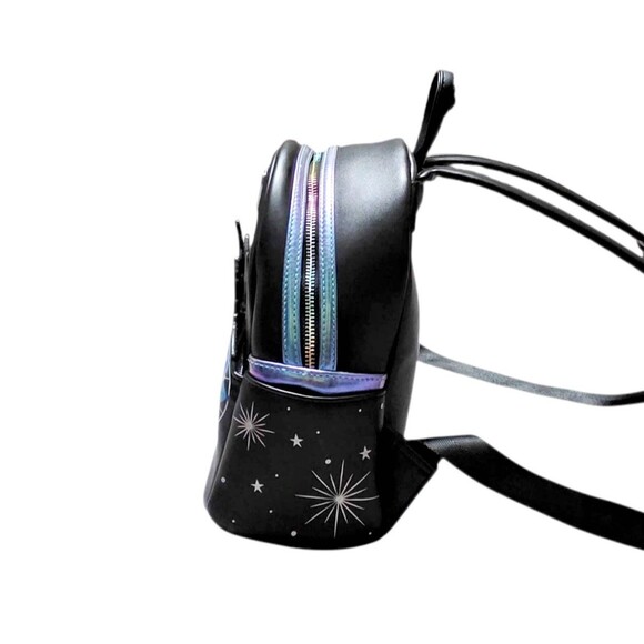 DISNEY PARKS x LOUNGEFLY Mini Backpack Black Blue Disneyland Resort Icons Bag - Picture 3 of 16